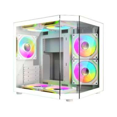 VenomRX Atom 3D Casing PC 3Fan RGB M-ATX White