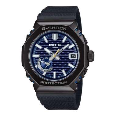 Jam Tangan Pria Casio G-Shock MR-G MRG-B2100R-2AJR Blue Ink Dial Black Resin Band (JDM) Multicolor
