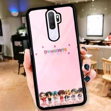 Custom Case Casing Glosy Tempered Glass Cover Belakang Skin Hp Vivo Y12, Y19, Y91C, V17 VIVO Y12 SER