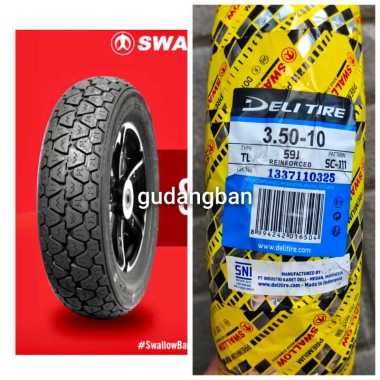 DELI TIRE Swallow 350 - 10 TUBELESS SC111 VESPA CLASSIC MOTOR LISTRIK