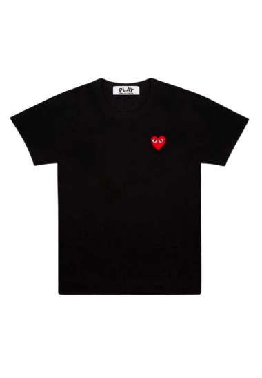 CDG T-shirt Heart Play Black