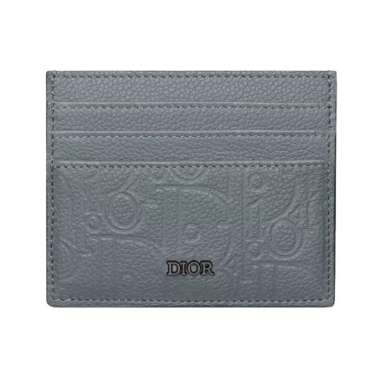[12.12 Dealcember] Christian Dior Card Holder Gravity Leather Deep Gray Grey
