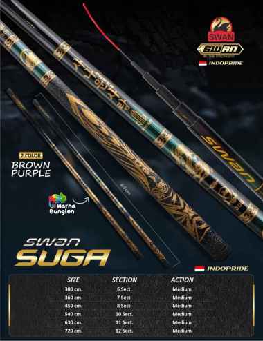 Tegek Pancing Swan Suga Fiber 65 cm 540