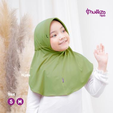 Mueezahijab Jilbab Anak Serut Size M (5 - 10th) seri Alsha Pet Antem Bahan Premium Spandex Jerse M H