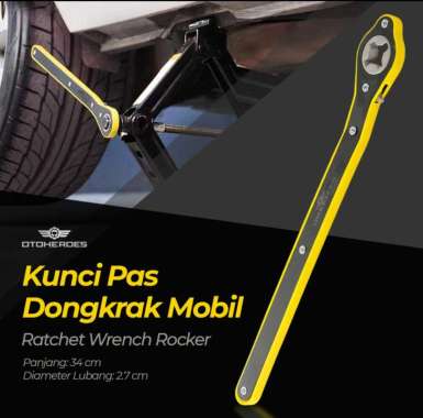 PAKET DONGKRAK : Dongkrak JEMBATAN Mobil 2 Ton + Kunci Rechet