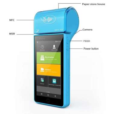 Terbaik Mesin Kasir Android Pos Smartcom 4G Support Nfc Barcode Scanner