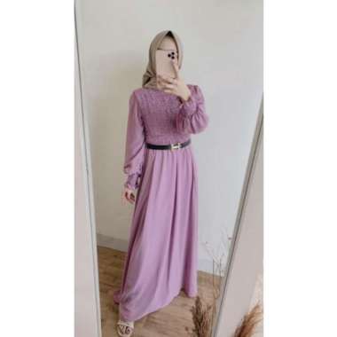 Angira Smock Maxi Allsize Plum