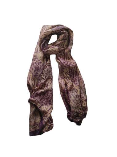Syal Bali Scarf Batik Dobi Pasmina Panjang Pastel Parang Ungu Peach Gesyal
