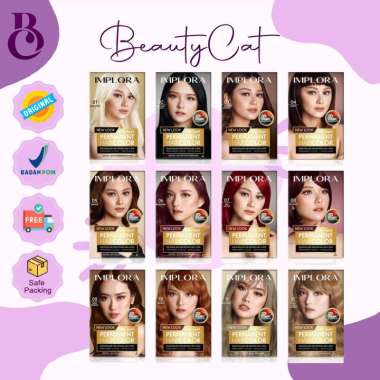 IMPLORA New Permanent Hair Color | Semir Rambut | Pewarna Rambut 11 ash grey