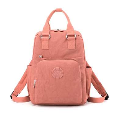 BOBO FASHION - Tas laptop wanita bobo 6501 polyester Waterproof tas ransel laptop 14 inch pink