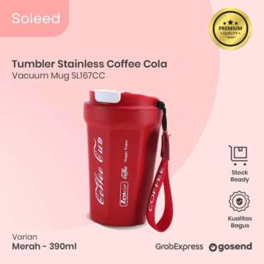 Tumbler Kopi Teh coffee cola vacuum mug stainless 316 350ml T2906 - Hitam Hitam