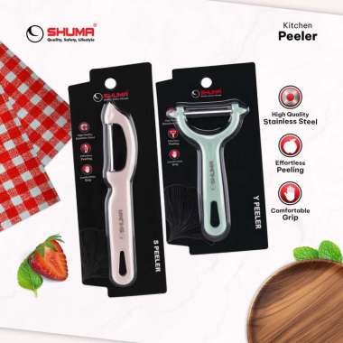 SHUMA PEELER Pengupas Buah dan Sayur dengan 2 Jenis Peeler/Pengupas Peeler S pink