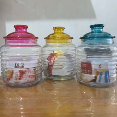 Toples kue kering/toples snack/toples kaca/toples kamnuri instan