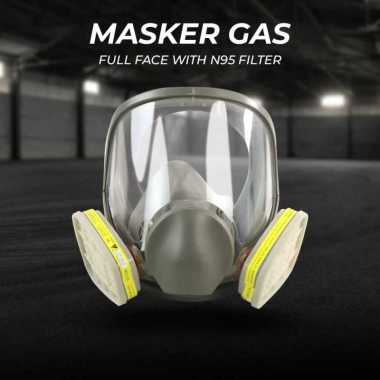 SAFURANCE Masker Gas Respirator Full Face N95