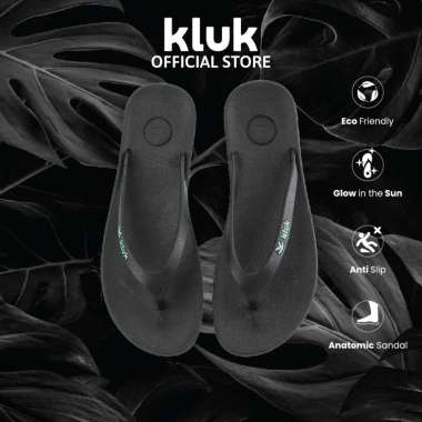 KLUK Sandal Jepit Wanita - Luna Uno Esta Fullblack - Anatomic Premium Sandal 41