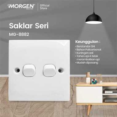 Stop Kontak Saklar Lampu Rumah Outbow OB Morgen Model Clipsal Saklar 2 Gang