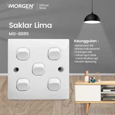 Stop Kontak Saklar Lampu Rumah Outbow OB Morgen Model Clipsal Saklar 5 Gang