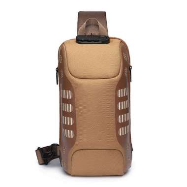 OZUKO Sling Bag #9339 - Tas Pria Cokelat