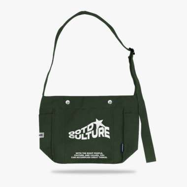 OOTDSUPPLY Sling Bag Canvas Culture Dark Army & Broken White l Canvas Bag l Slingbag Skena | Hand Ba