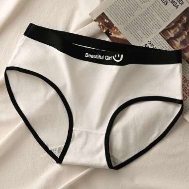 AliMaMa - CELANA DALAM WANITA SMILE POLOS - CD Perempuan Seamless Underwear Katun Simless Murah Meda