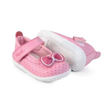 C05 sepatu anak bayi perempuan bunyi 1 2 3 tahun lembut bunyi cit cit 22 PINK