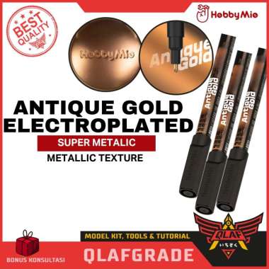 Super Metallic ANTIQUE GOLD ELECTROPLATED - Hobby mio Marker coating mirror kit resin pvc metal
