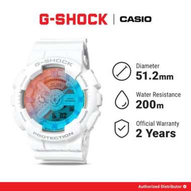 G-Shock GA-110TL-7ADR Beach Time Lapse Series Jam Tangan Digital Analog Dial White Resin Band