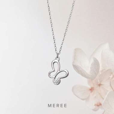 Meree Pavlina Butterfly Necklace Sterling Silver Kalung Perak Wanita Anti Karat