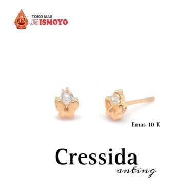 J5 Ismoyo Anting Tindik Emas Asli 10 Karat Cressida
