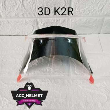 Spoiler 3D Helm KYT K2R / K2 RIDDER - Clear Best Quality Dark