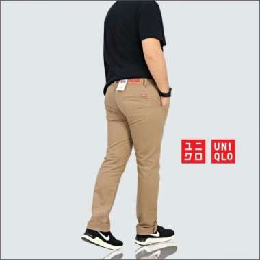Celana Chino Panjang Pria / Celana Chino Panjang Cowo Cowok Uniqlo - Mocca, 34 30 Mocca