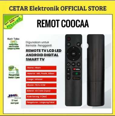 Remot Remote Tv Coocaa Android / Smart Tv Coocaa Multicolor