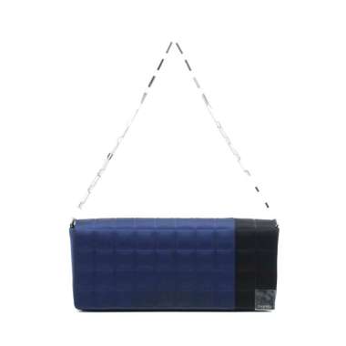 Chanel Satin Cocktail Chocolate Bar Vintage Blue I15238C