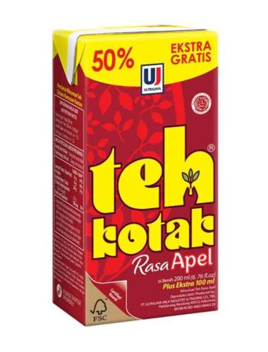 Ultra Teh Kotak 200ml Apple