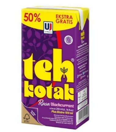 Ultra Teh Kotak 200ml Blackcurrant