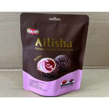 Ailisha Chocolate Cokelat 80gr Mr.SIF Ailisha Golden Cookies Coklat 66gr Ailisha Stawbery 80g