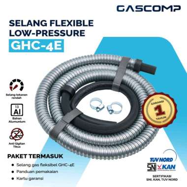 GASCOMP Selang Regulator Gas Flexible Tekanan Rendah GHC-4E Original