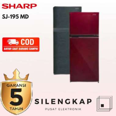 KULKAS 2 PINTU SHARP SJ 195 MD SR/SG GARANSI RESMI