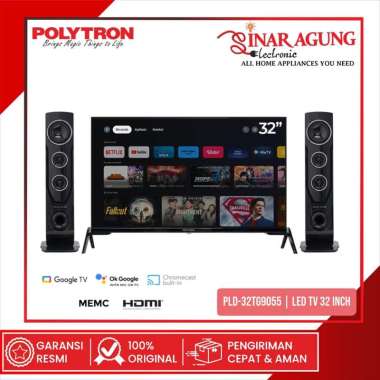 POLYTRON PLD-32TG9055 LED TV SMART CINEMAX 32 INCH TOWER SPEAKER