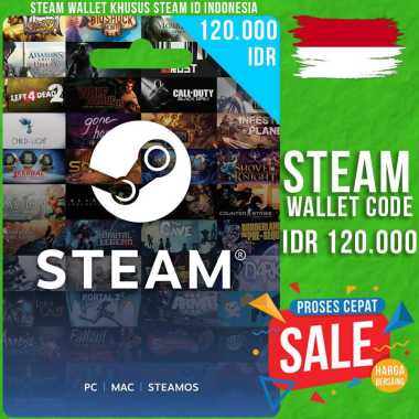 Steam Wallet Code IDR 120.000 Voucher Steam