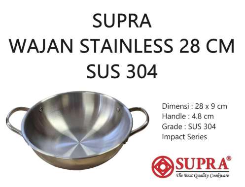 Supra Wajan 28 cm Stainless SUS 304