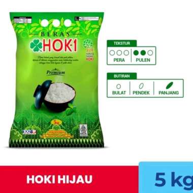 Topi Koki Beras HOKI Hijau 5 kg
