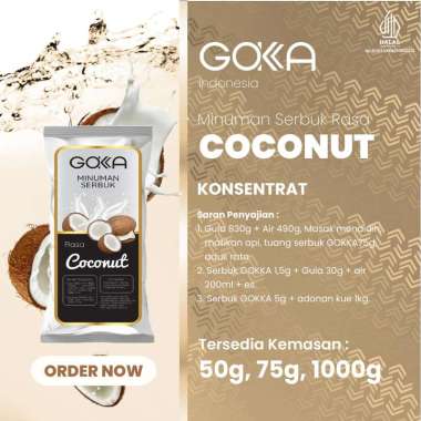 Minuman Bubuk Rasa Kelapa / Powder Coconut Gokka Kemasan 50gr