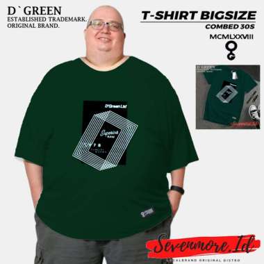 D`GREEN Kaos Jumbo Original Pria Wanita Motif RAW AUTHENTIC Size XXL 3XL bahan Cotton combed 30s Mer