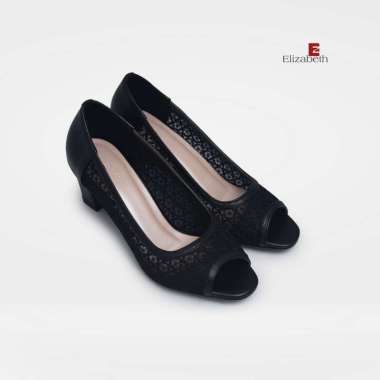 Elizabeth Shoes - Sepatu Heels Brokat 0339-0021 40 Black