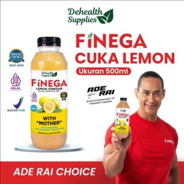Finega Vinega Botol Plastik 500ml Cuka Apel / Nanas / Lemon by Dehealth Supplies Cuka Lemon
