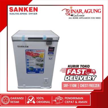 SANKEN SRF-110W / SRF110 CHEST FREEZER 100 LITER - GARANSI RESMI