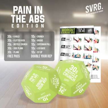 Svarga Exercise Dice – Dadu Olahraga – Resistance Band Workout Pain The Abs