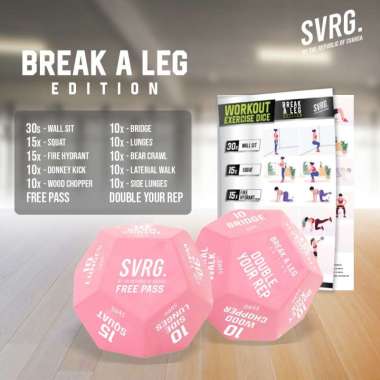 Svarga Exercise Dice – Dadu Olahraga – Resistance Band Workout Break A Leg