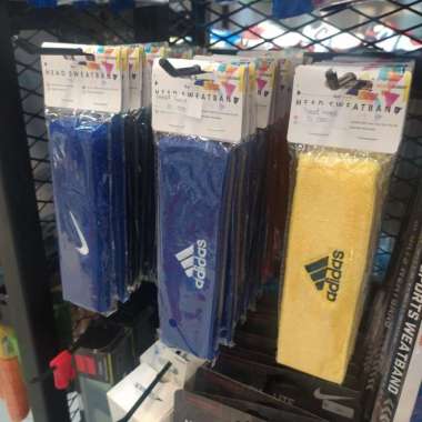 HEADBAND HANDUK HEAD BAND BASKET VOLI BULUTANGKIS BADMINTON BANDO OLAHRAGA KEPALA ADIDAS Biru